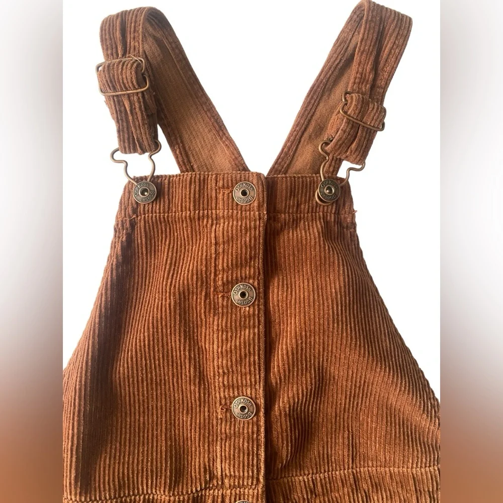 OshKosh B’gosh Rust Brown Corduroy Overalls Girl’s‎ Dress Size 10